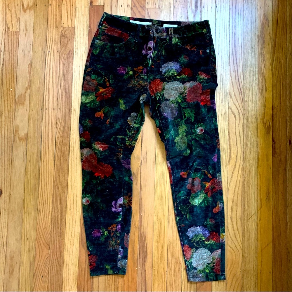 Velvet Floral Pilcro Pants
